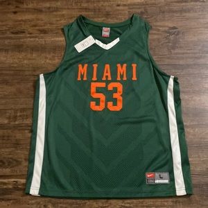 Men’s Nike, NCAA, Miami hurricanes basketball jersey